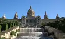 Palau Nacional (MNAC) on Montjuic with its dome above the cascade fountains